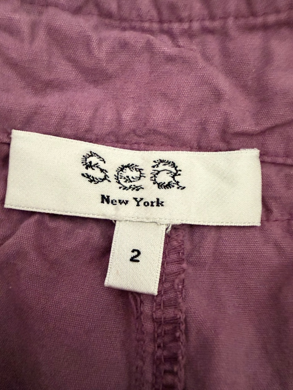 SEA New York purple shorts with tie - Picture 4 of 6
